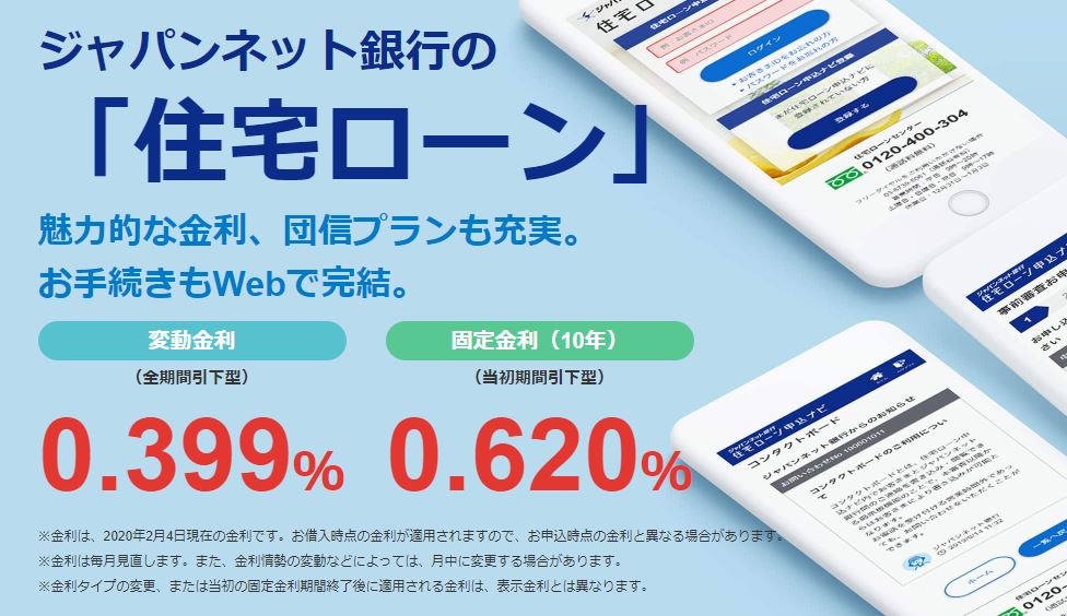 ジャパンネット銀行住宅ローン