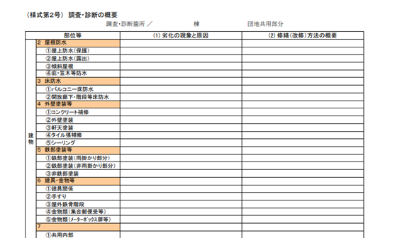 長期修繕計画書