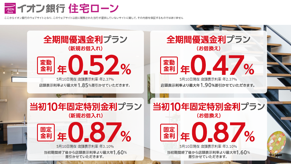 イオン銀行住宅ローン