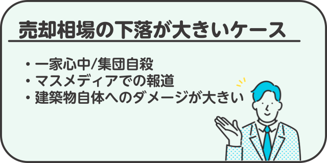売却相場の下落が大きいケース
