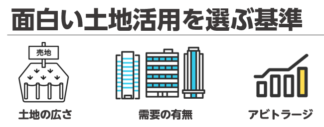 面白い土地活用を選ぶ基準